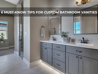 Custom bathroom vanity in Toronto with double sinks
