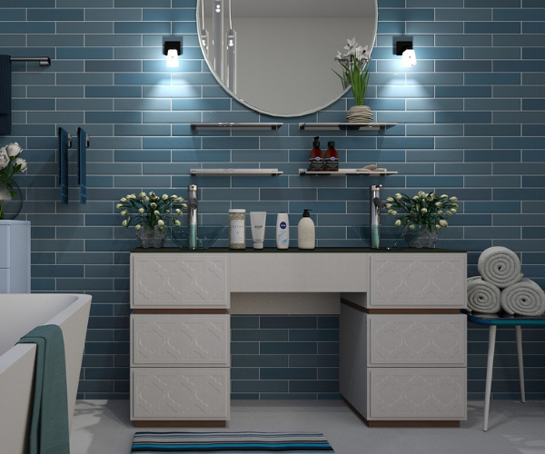 Antique custom bathroom vanity — Toronto