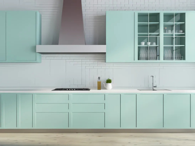 Mint mist cabinets