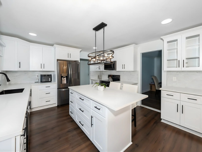 Warm white cabinets